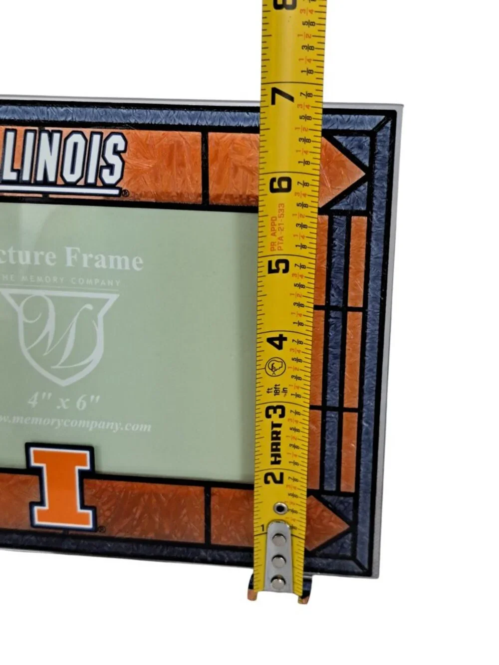 Illinois Fighting 4x6 Stained Glass Picture Frame The Memory Company College